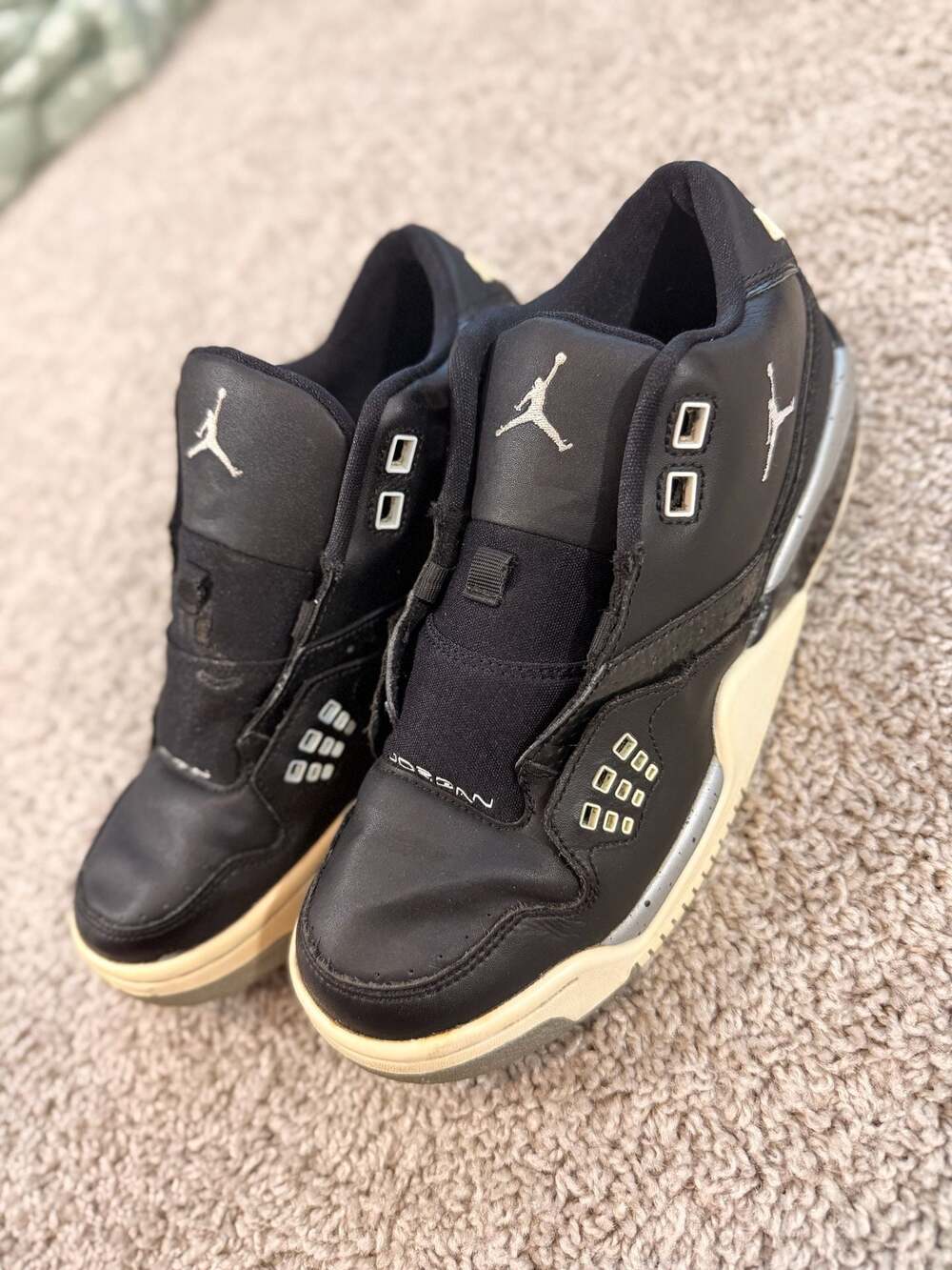 Jordan Flight 23 GS Black Grey Youth 6.5Y Sneakers Boys Girls Shoes EUC